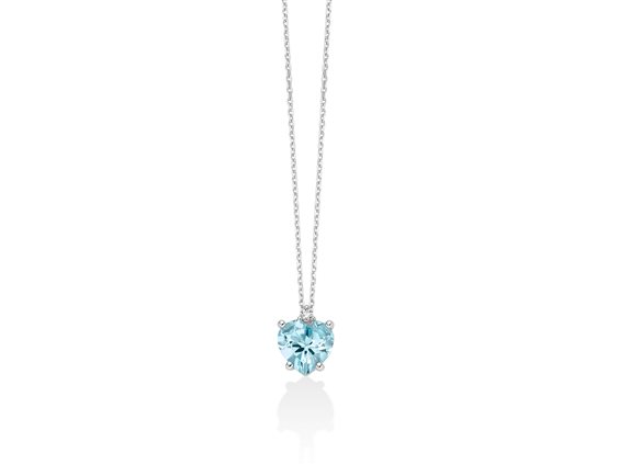 Collana Miluna Donna GEMMA DEL CIELO 375 OLD in Oro bianco Topazio 0.94 Ct CLD4697X - CLD4697X